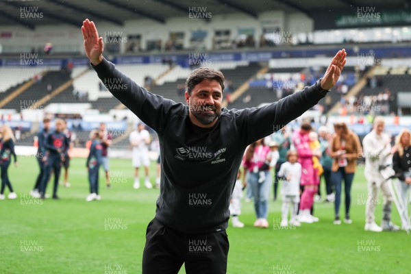 020526 - Swansea City v Charlton Athletic - Sky Bet Championship - Vitor Matos Manager of Swansea City celebrates at full time