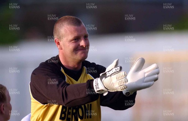 060503 - Swansea City v Chelsea - Roger Freestone Testimonial - Roger Freestone shows his appreciation to the crowd at the Vetch