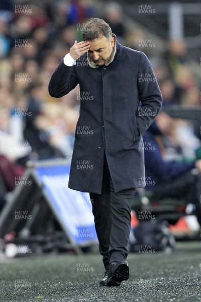 280418 - Swansea City v Chelsea, Premier League - Swansea City Manager Carlos Carvalhal during the match