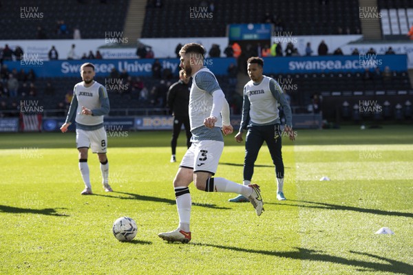 050322 - Swansea City v Coventry City - Sky Bet Championship - Ryan Manning of Swansea City during the pre-match warm-up 