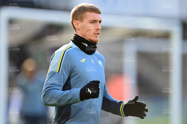 050322 - Swansea City v Coventry City - Sky Bet Championship - Jay Fulton of Swansea City  during the pre-match warm-up 