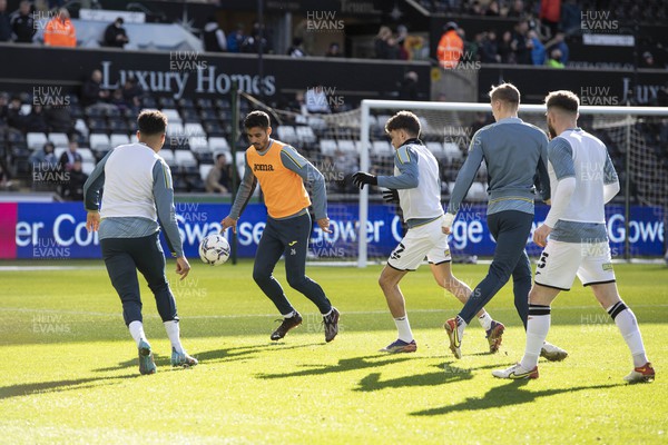 050322 - Swansea City v Coventry City - Sky Bet Championship - Kyle Naughton of Swansea City during the pre-match warm-up 