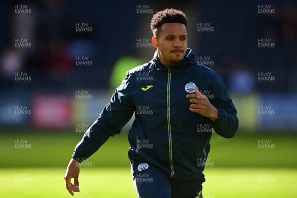 050322 - Swansea City v Coventry City - Sky Bet Championship - Korey Smith of Swansea City during the pre-match warm-up 