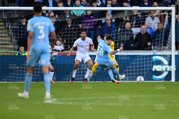 050322 - Swansea City v Coventry City - Sky Bet Championship - Gustavo Hamer of Coventry City scores his side's first goal  