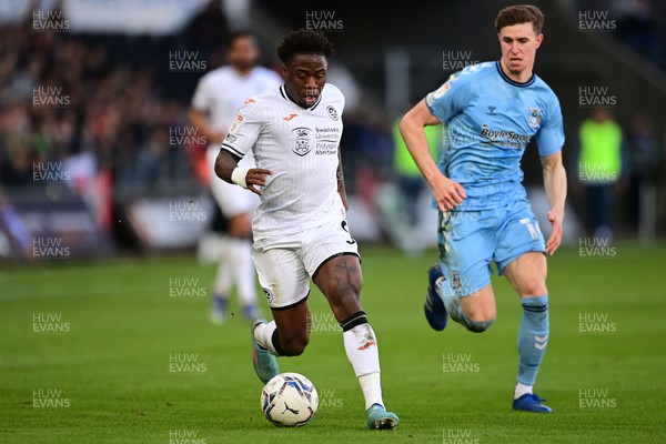 050322 - Swansea City v Coventry City - Sky Bet Championship - Michael Obafemi of Swansea City in action 