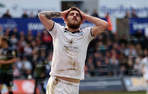 070423 - Swansea City v Coventry City - SkyBet Championship - A frustrated Ryan Manning of Swansea City 