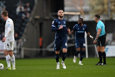 210326 - Swansea City v Coventry City - Sky Bet Championship - Matt Grimes of Coventry scores a goal