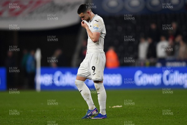 210326 - Swansea City v Coventry City - Sky Bet Championship - Dejected Zan Vipotnik of Swansea City