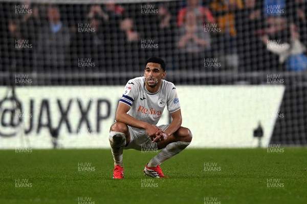 210326 - Swansea City v Coventry City - Sky Bet Championship - Dejected Ben Cabango of Swansea City