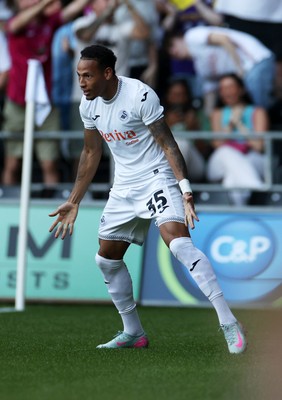 120825 - Swansea City v Crawley Town, Carabao Cup - Ronald of Swansea City celebrates scoring a goal