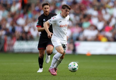 120825 - Swansea City v Crawley Town, Carabao Cup - Sam Parker of Swansea City 