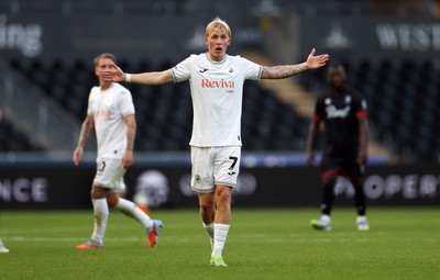 120825 - Swansea City v Crawley Town, Carabao Cup - Melker Widell of Swansea City 