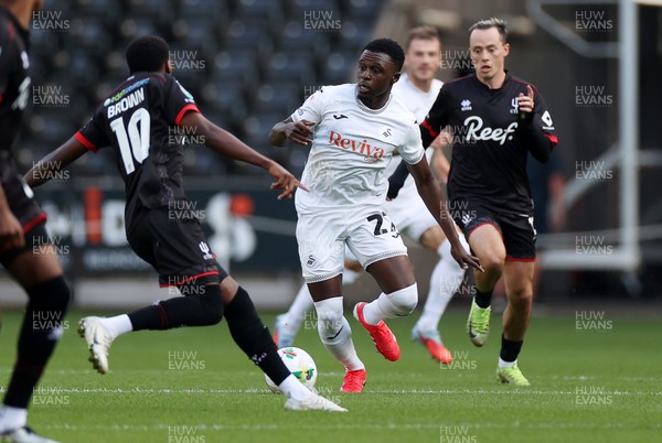 120825 - Swansea City v Crawley Town, Carabao Cup - Zeidane Inoussa of Swansea City 