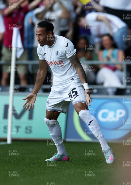 120825 - Swansea City v Crawley Town, Carabao Cup - Ronald of Swansea City celebrates scoring a goal