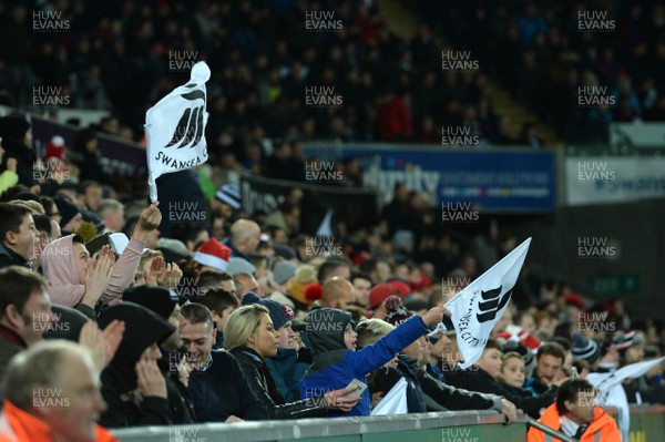 231217 - Swansea City v Crystal Palace - Premier League - Swansea fans