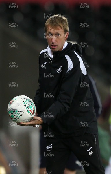 280818 - Swansea City v Crystal Palace - Carabao Cup - Swansea City Manager Graham Potter