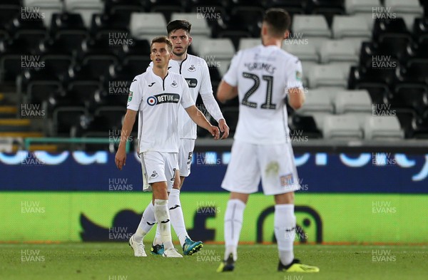 280818 - Swansea City v Crystal Palace - Carabao Cup - Dejected Tom Carroll of Swansea City