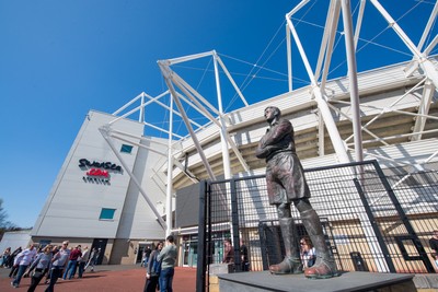 050425 - Swansea City v Derby County - Sky Bet Championship - External view of Swanseacom Stadium