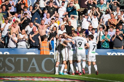 050425 - Swansea City v Derby County - Sky Bet Championship - Jisung Eom of Swansea City celebrates his goal