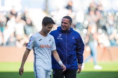 050425 - Swansea City v Derby County - Sky Bet Championship - Jisung Eom of Swansea City
