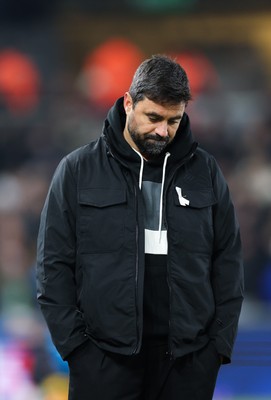 251125 - Swansea City v Derby County, EFL Sky Bet Championship - New Swansea City head coach Vítor Matos reacts during his first match in charge