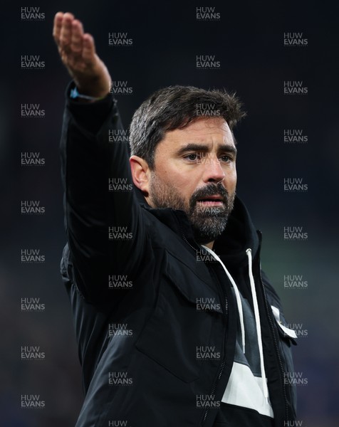 251125 - Swansea City v Derby County, EFL Sky Bet Championship - New Swansea City head coach Vítor Matos reacts during his first match in charge