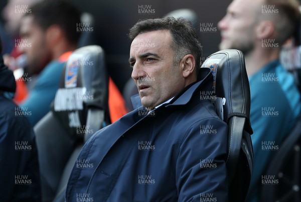 140418 - Swansea City v Everton - Premier League - Swansea Manager Carlos Carvalhal
