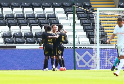 020825 - Swansea City v FC Lorient - Preseason Friendly - Pablo Pagis of FC Lorient celebrates scoring the first goal of the game