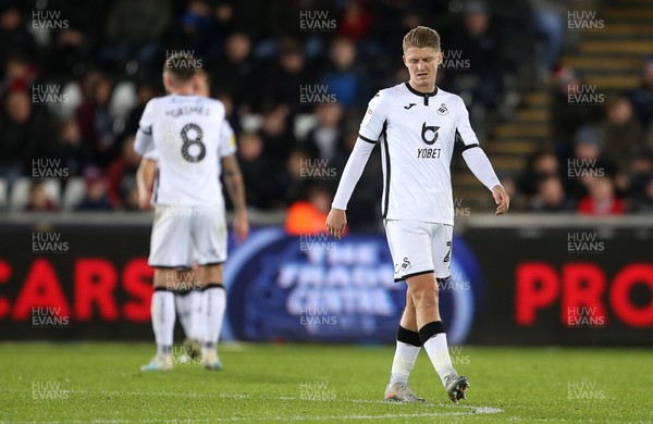 291119 - Swansea City v Fulham - SkyBet Championship - Dejected George Byers of Swansea City