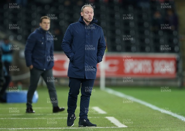 291119 - Swansea City v Fulham - SkyBet Championship - Swansea City Manager Steve Cooper on the touch line