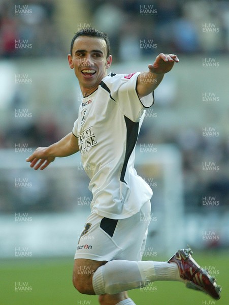 210106Swansea City v Hartlepool United Swansea's Leon Britton celebrates scoring his goal  