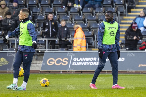 021223 - Swansea City v Huddersfield Town - Sky Bet Championship - Yannick Bolasie of Swansea City during the warm up