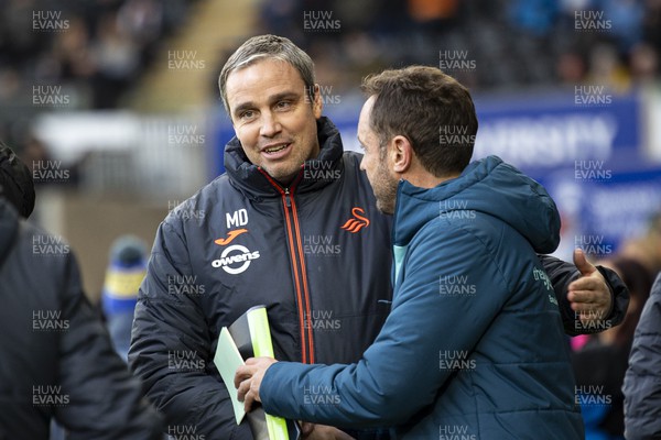 021223 - Swansea City v Huddersfield Town - Sky Bet Championship - Swansea City manager Michael Duff ahead of kick off