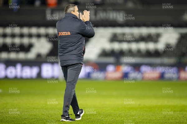 021223 - Swansea City v Huddersfield Town - Sky Bet Championship - Swansea City manager Michael Duff at full time