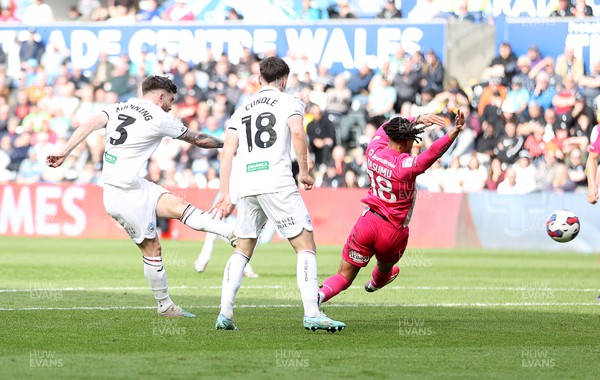 150423 - Swansea City v Huddersfield Town - SkyBet Championship - Ryan Manning of Swansea City scores a goal