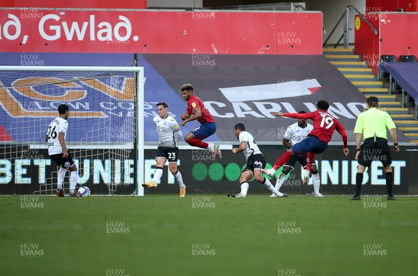 171020 - Swansea City v Huddersfield Town - SkyBet Championship - Josh Koroma of Huddersfield Town scores a goal