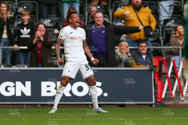 130925 - Swansea City v Hull City - Sky Bet Championship - Ronald Pereira Martin of Swansea City celebrates after scoring a goal