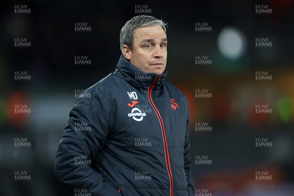 251123 - Swansea City v Hull City - SkyBet Championship - Swansea City Manager Michael Duff 