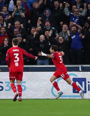 081125 - Swansea City v Ipswich Town, EFL Sky Bet Championship - Ivan Azon of Ipswich celebrates after scoring the third goal