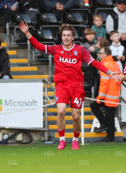 081125 - Swansea City v Ipswich Town, EFL Sky Bet Championship - Jack Clarke of Ipswich celebrates after scoring goal