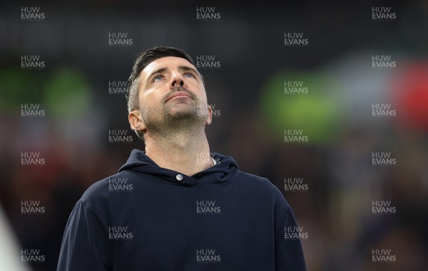 081125 - Swansea City v Ipswich Town, EFL Sky Bet Championship - Swansea City head coach Alan Sheehan reacts during the match