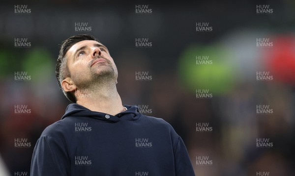 081125 - Swansea City v Ipswich Town, EFL Sky Bet Championship - Swansea City head coach Alan Sheehan reacts during the match