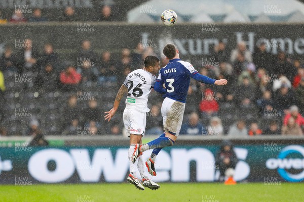 170224 - Swansea City v Ipswich Town - Sky Bet Championship - Kyle Naughton of Swansea City and Leif Davis of Ipswich Town