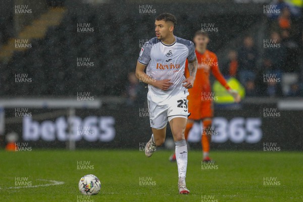 170224 - Swansea City v Ipswich Town - Sky Bet Championship - Nathan Wood of Swansea City