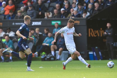 041025 - Swansea City v Leicester City - Sky Bet Championship - Josh Tymon of Swansea City