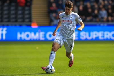 041025 - Swansea City v Leicester City - Sky Bet Championship - Josh Key of Swansea City