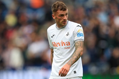 041025 - Swansea City v Leicester City - Sky Bet Championship - Josh Tymon of Swansea City