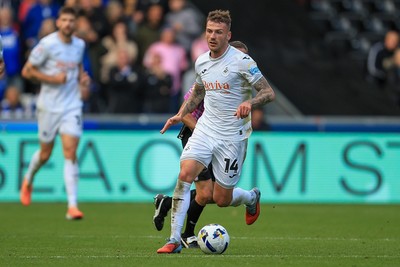 041025 - Swansea City v Leicester City - Sky Bet Championship - Josh Tymon of Swansea City