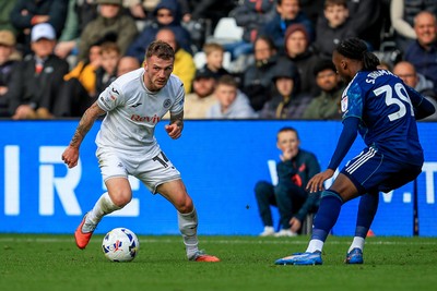 041025 - Swansea City v Leicester City - Sky Bet Championship - Josh Tymon of Swansea City