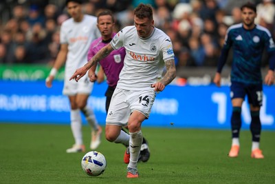 041025 - Swansea City v Leicester City - Sky Bet Championship - Josh Tymon of Swansea City